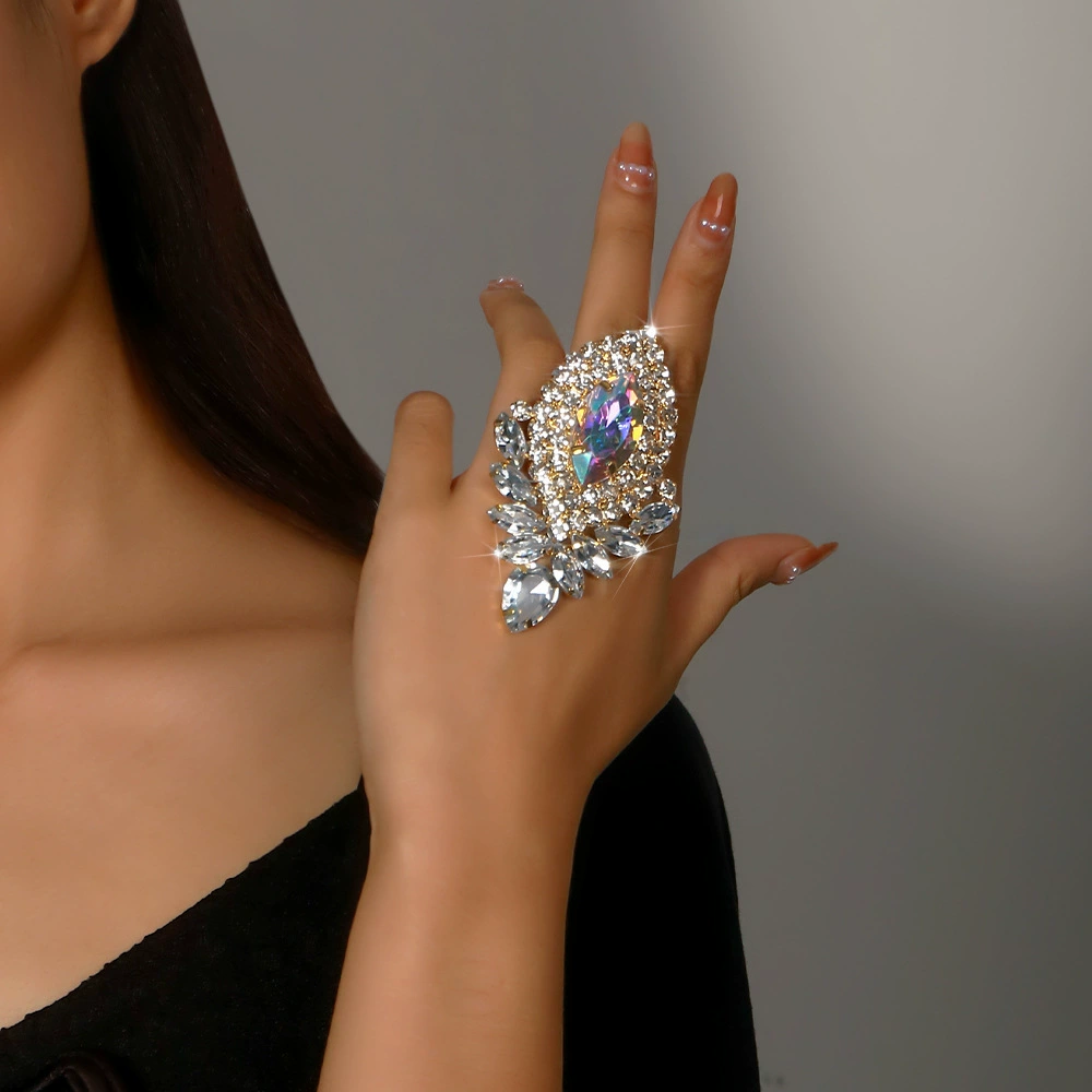 Трансграничная горячая Распродажа кольцо-капля богемное кольцо со стразами женское холодное стильное высококачественное кольцо для ручных украшений