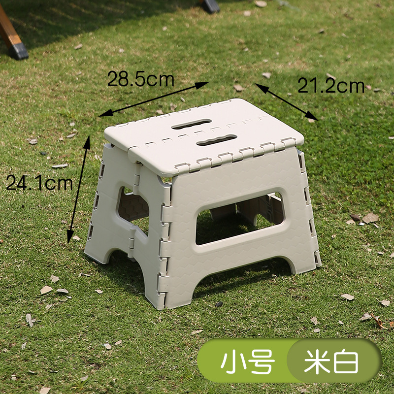 Taburete plegable de plástico, taburete alto, puesto para acampar en el hogar, silla de pesca al aire libre, metro, banco pequeño plegable portátil