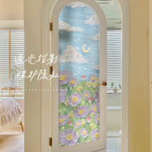 磨砂玻璃贴纸花朵浴室门防窥隐私窗户贴膜透光卫生间防走光玻璃纸
