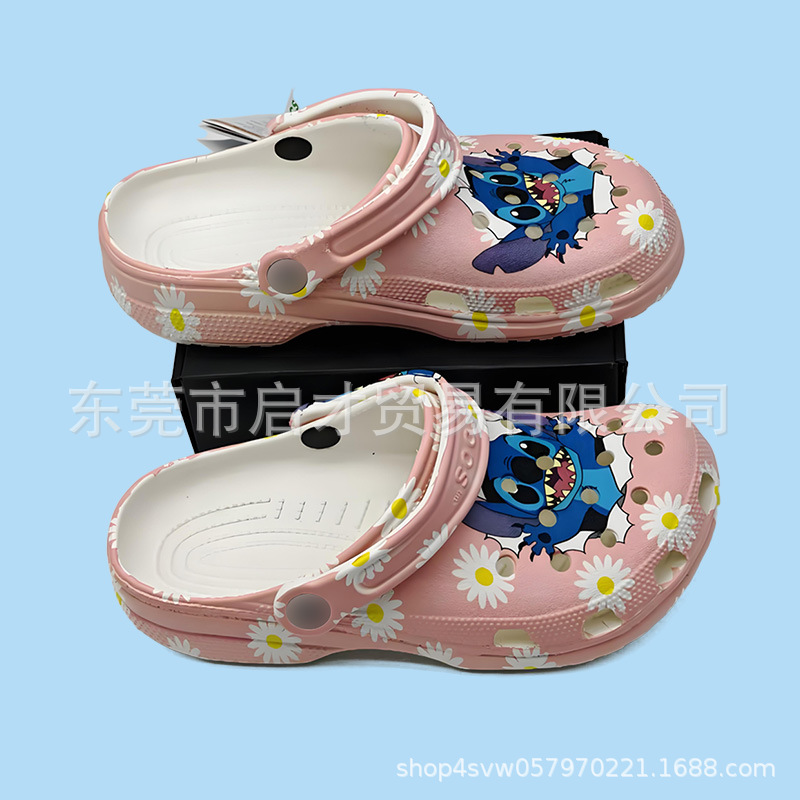 Cross nuevo Melody / Pokémon / Winnie the Pooh con zapatos de flores para niños antideslizantes zapatos de agujeros sandalias para niñas