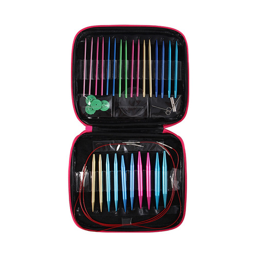 Cross-border ring needle set Aluminum oxide removable cord ring needle DIY knitting tool sweater needle set