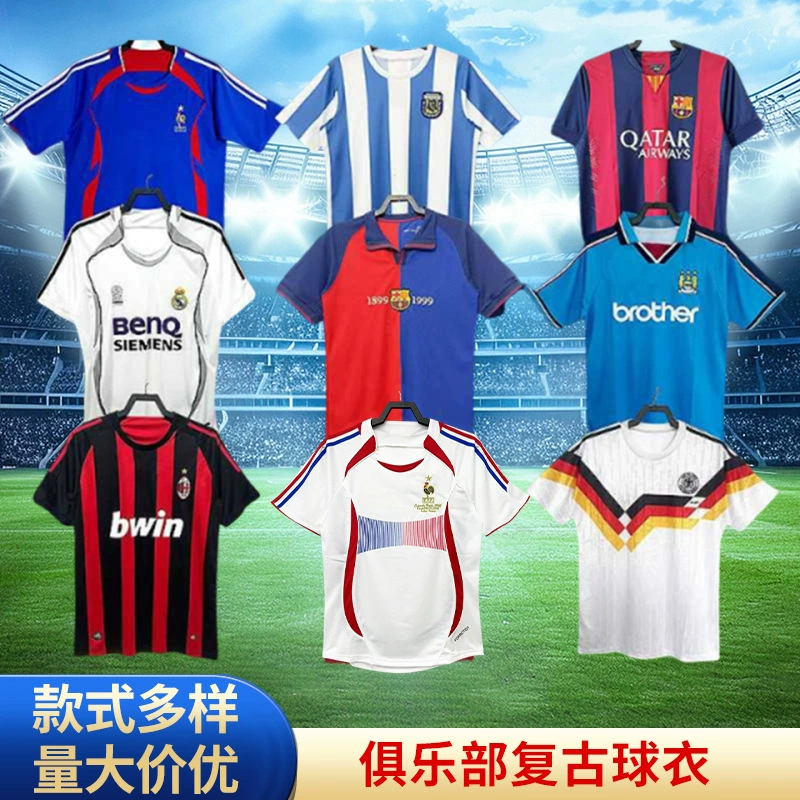 Ретро-футболки клубов: домашние и выездные, ностальгические версии Лиги чемпионов, с коротким рукавом, Red Devils, домашняя форма Real Madrid, оптом.