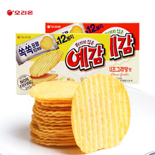 好麗友韓國進口食品薯片192g原味芝士味兒童分享辦公室休閑零食