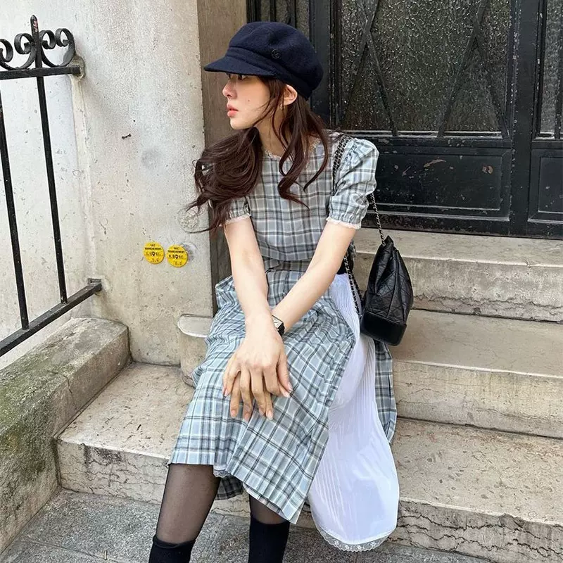 现H 短袖半身裙两件套装女2025夏韩系ins休闲个性时尚裙子flet*a