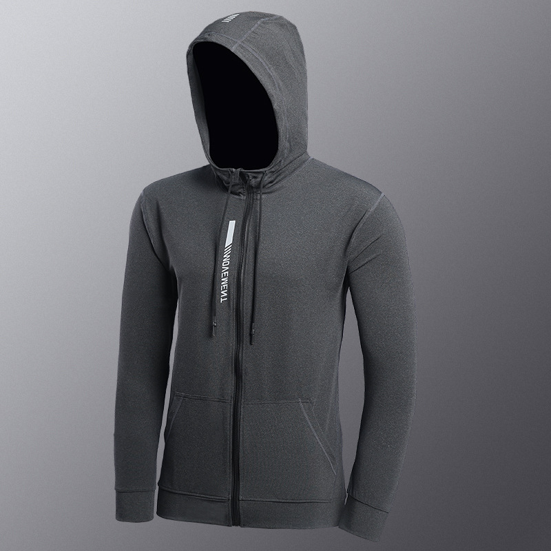 Chaqueta deportiva masculina primavera acondicionamiento físico rápido secado chaqueta deportiva primavera y otoño carrera profesional chaqueta de entrenamiento de la mañana