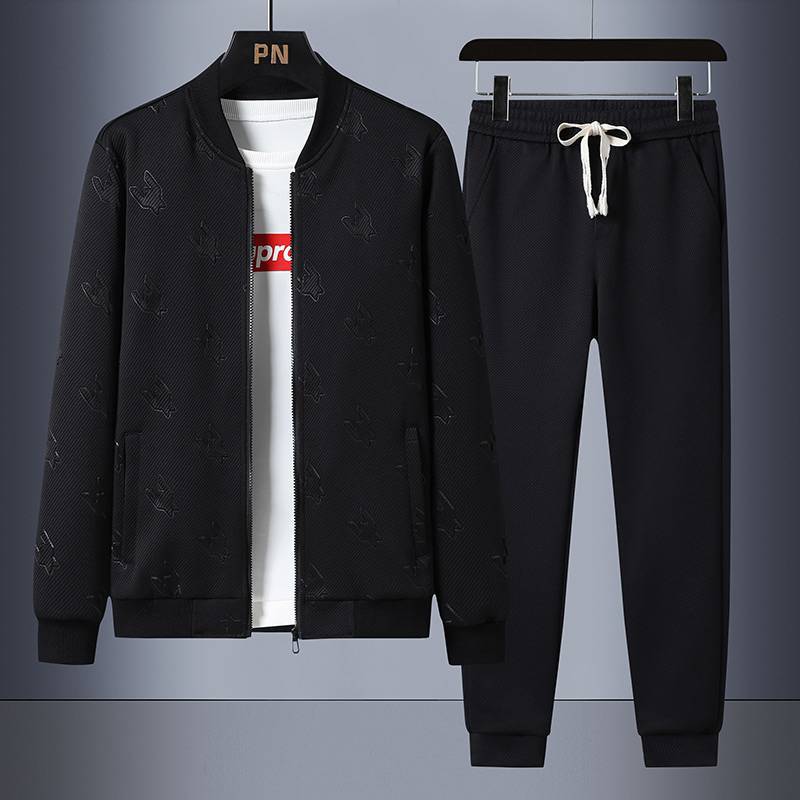 2022 Stand Collar Cardigan Jacket Drawstring Straight Pants Sportswear Casual Suit Group Couple Men