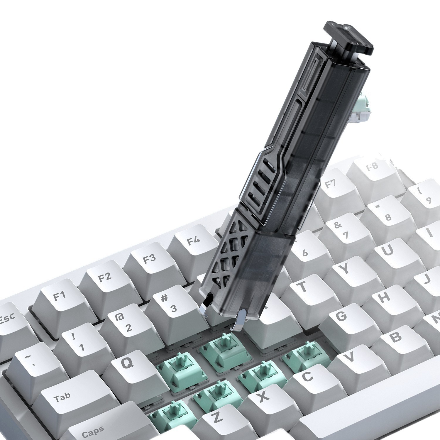 Computer Keyboard Two-In-One Keycap Puller Portable Retractable Switch Puller Four-Prong Switch Puller Hot-Swappable Mechanical Keyboard Tool