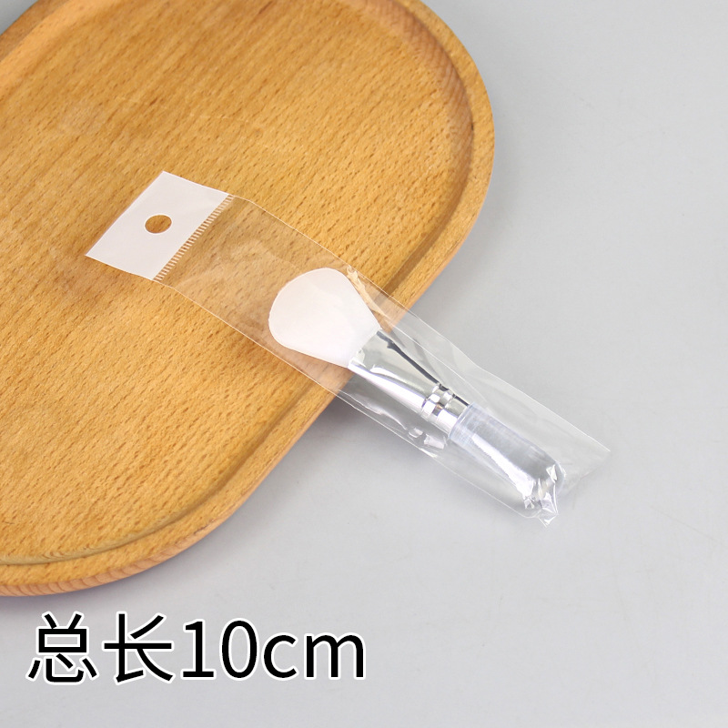 Transparent solid rod fan-shaped soft rubber brush: short version