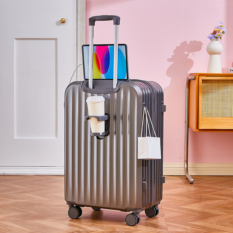 Nueva maleta multifuncional de explosión de fuego con ruedas universales de 20 pulgadas de alto valor de cara, caja de tracción de contraseña de embarque, maleta de cuero