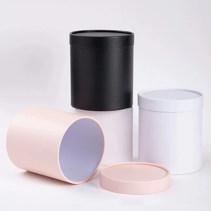 现货抱抱桶3件套粉色圆桶形花盒礼品收纳节庆用品鲜花花束包装盒