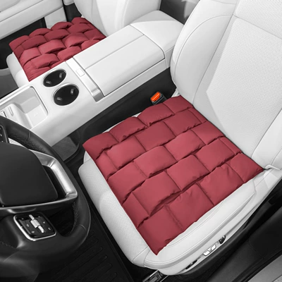 Four Seasons Pad: Universal for All Seasons, Summer Anti-Stain - front-seat-cushion-2-pieces-volcano-red-anti-fouling-leather-bubble-cushion