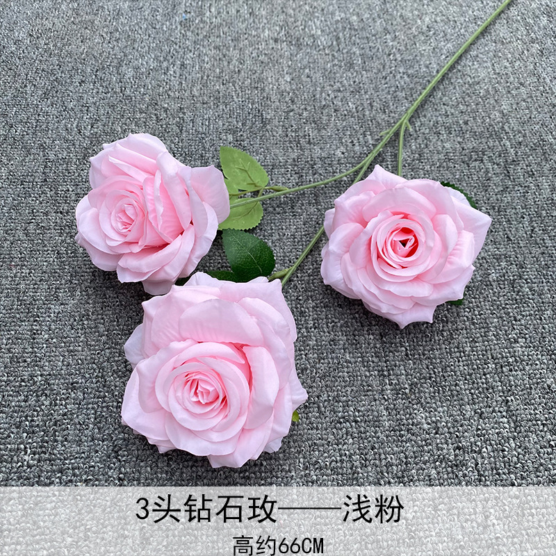 Artificial Rosa sola franela Rosa flor artificial boda decoración del hotel decoración del hogar arreglo de flores flor artificial Rose