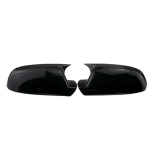Suitable for Audi A4 A5 B8 A3 A6 mirror cover carbon fiber pattern horn rearview mirror shell bright black decoration