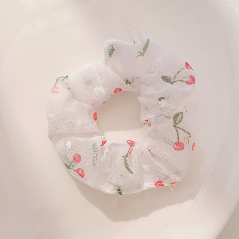 Lazo para el cabello de intestino grueso de encaje de alta calidad de Corea para mujer, banda elástica y duradera, bufanda cuadrada de todo fósforo, cuerda para la cabeza, accesorios para el cabello