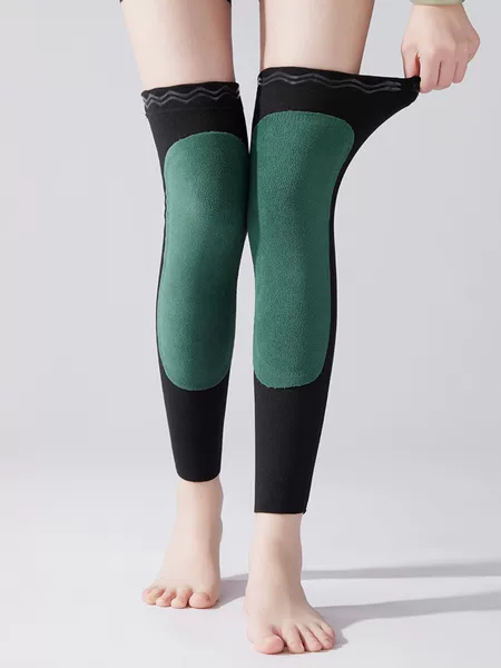 Deron 50CM leg and knee warmers, with folded edges and fleece lining, provide warmth and prevent slipping, suitable for both men and women, protecting knees and legs from the cold