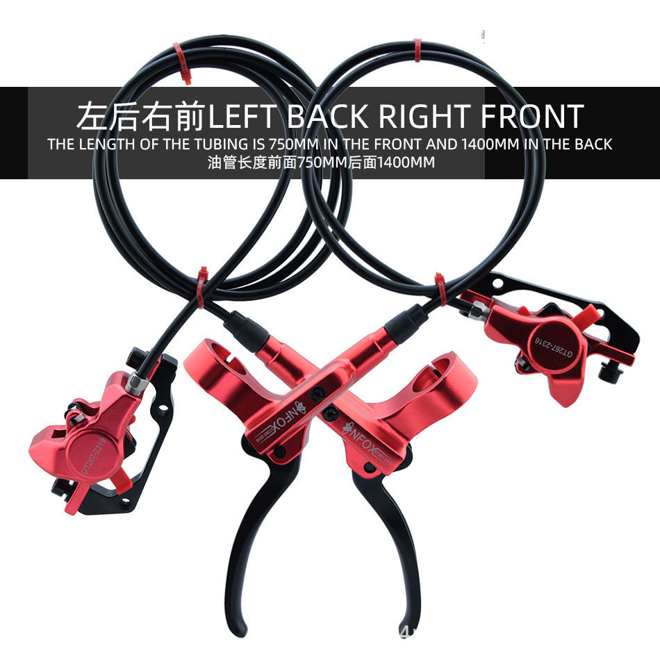 Freno de aceite de bicicleta de montaña NFOX Kit de freno de disco hidráulico freno hidráulico disco de aceite de freno doble delantero y trasero GT268