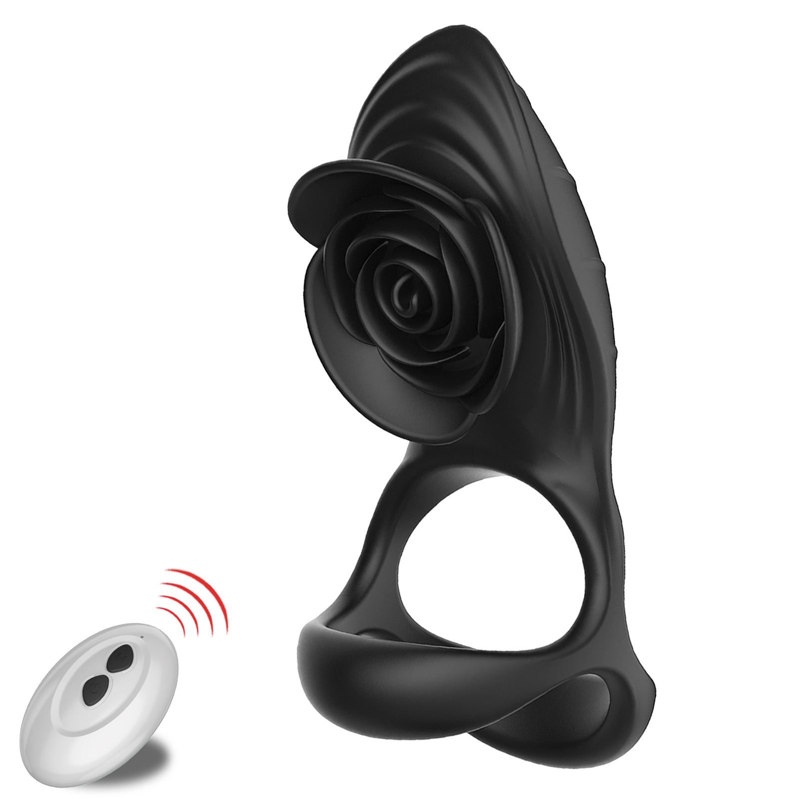 Anello di bloccaggio Hot Rose con telecomando wireless per adulti, per flirtare e ritardare_voghion.com