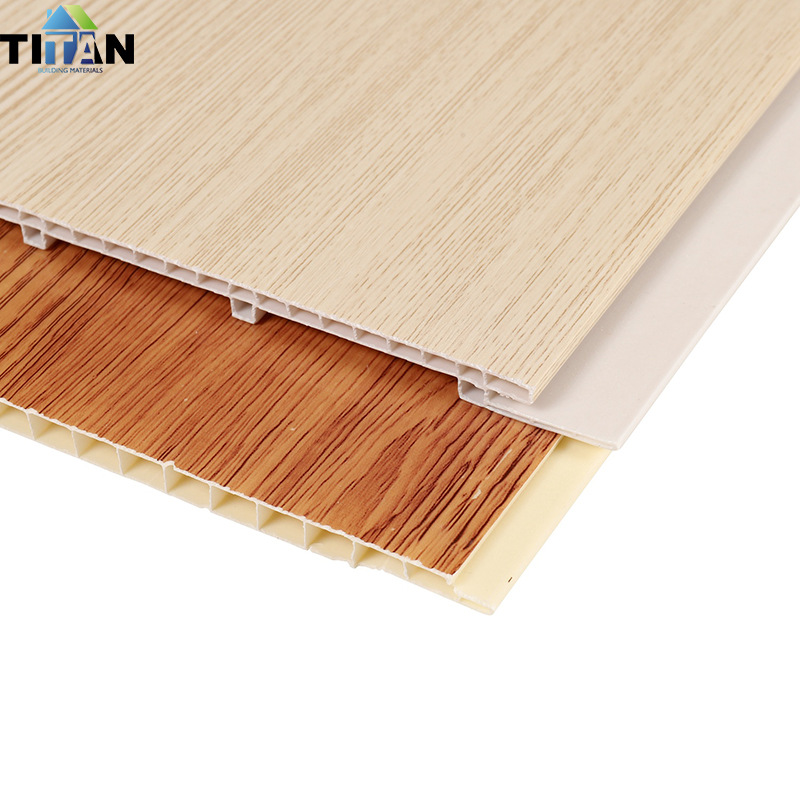 Tablero de impresión de refuerzo de PVC ancho 20cm tablero de cóncava medio tablero de decoración de interiores blanco tablero de exportación de pvc panel de comercio exterior