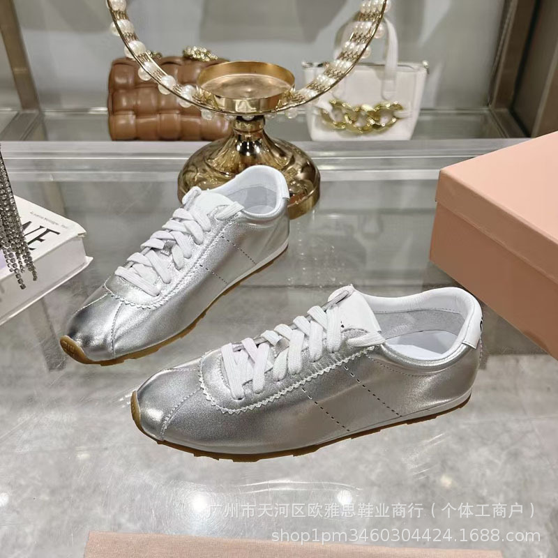 MIUT Head Tie-Up Old Color Soft Surface Soft Bottom Forrest Gump Training Sports Casual Leather Breathable Thin Bottom Women's Shoes