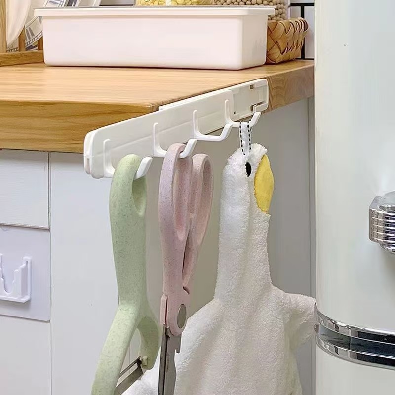 Retractable Gap Hook Kitchen Bathroom Non-perforated Wall Hook Cabinet Pull Hook