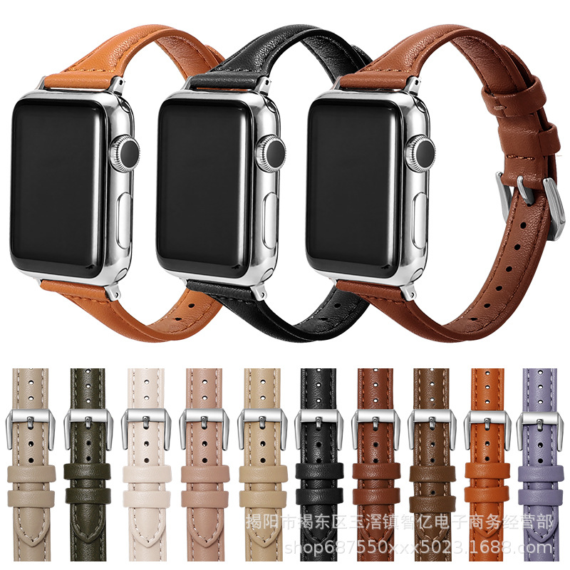 For Apple Watch/s8/s9 Smart Watch with Leather Waist Strap Huawei GT4/GT2