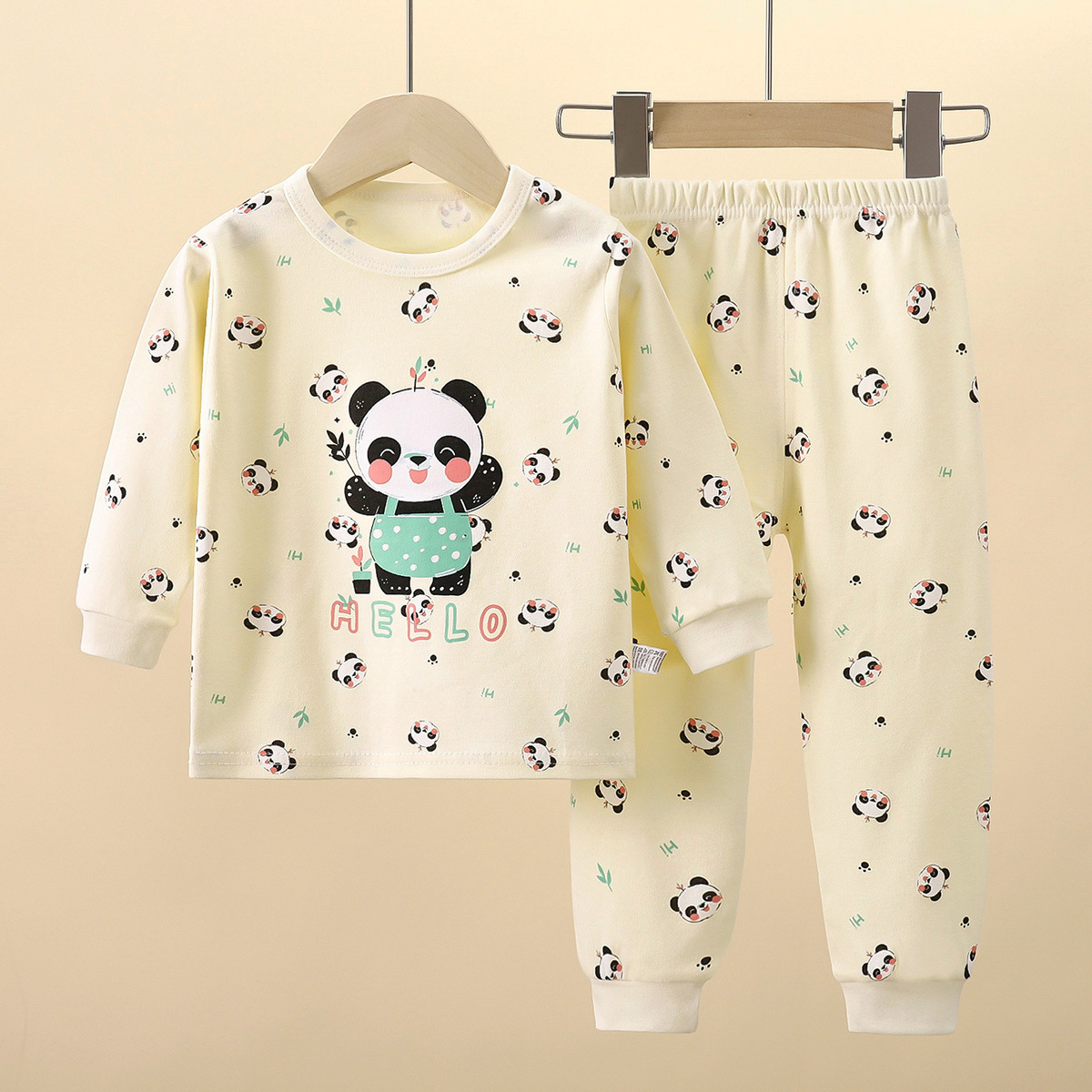 Conjunto de ropa interior para niños de otoño, nuevo estilo de algodón puro, pijamas para niños, servicio a domicilio para niñas, ropa de otoño para niños grandes, pantalones largos, ropa para niños