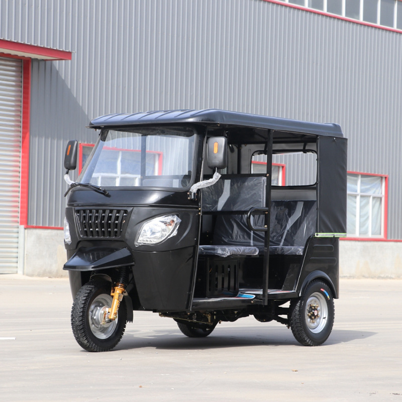 Bajaj Fuel Black High-End Tuk-Tuk Metal Canopy Double-Row Passenger Fuel Three-Wheeled Motorcycle
