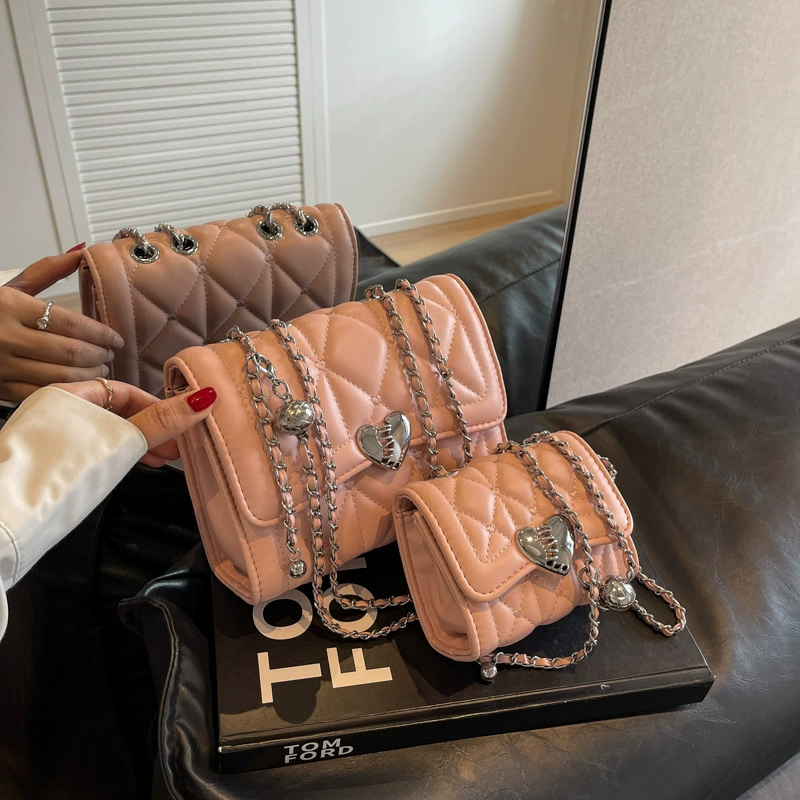 Цепочка, сумка через плечо, модная сумка через плечо, стиль Chanel, городской стиль
