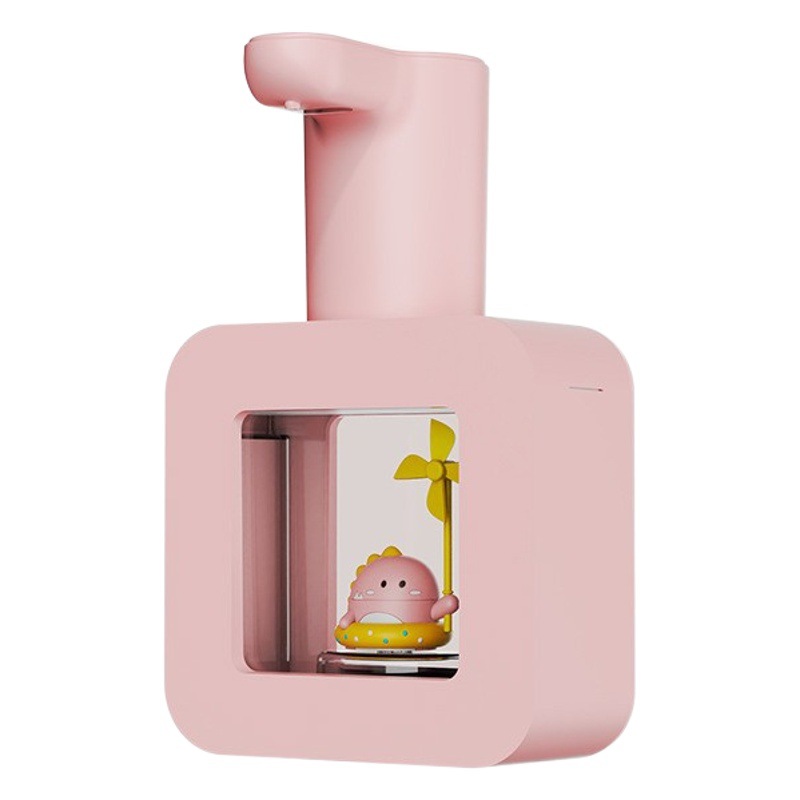 Nueva historieta Linda mascota cubo inducción automática teléfono móvil desinfectante de manos sin contacto dispensador de jabón de espuma para niños image 1