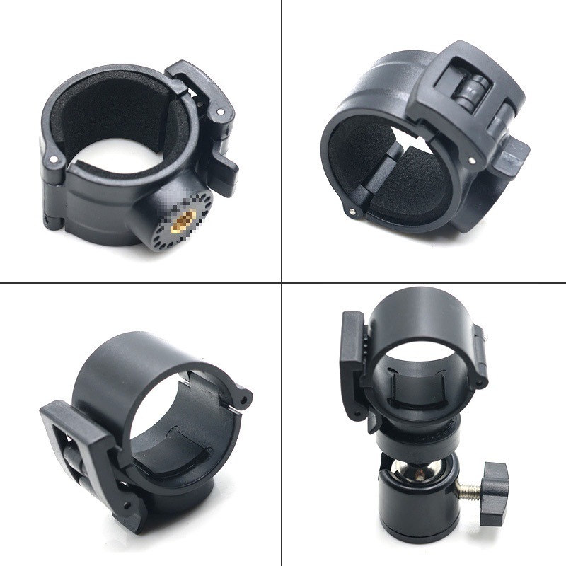 Round Flashlight Buckle Bracket Fishing Flashlight Fixed Clip Accessories 1/4 Bicycle Light Clamp Tripod