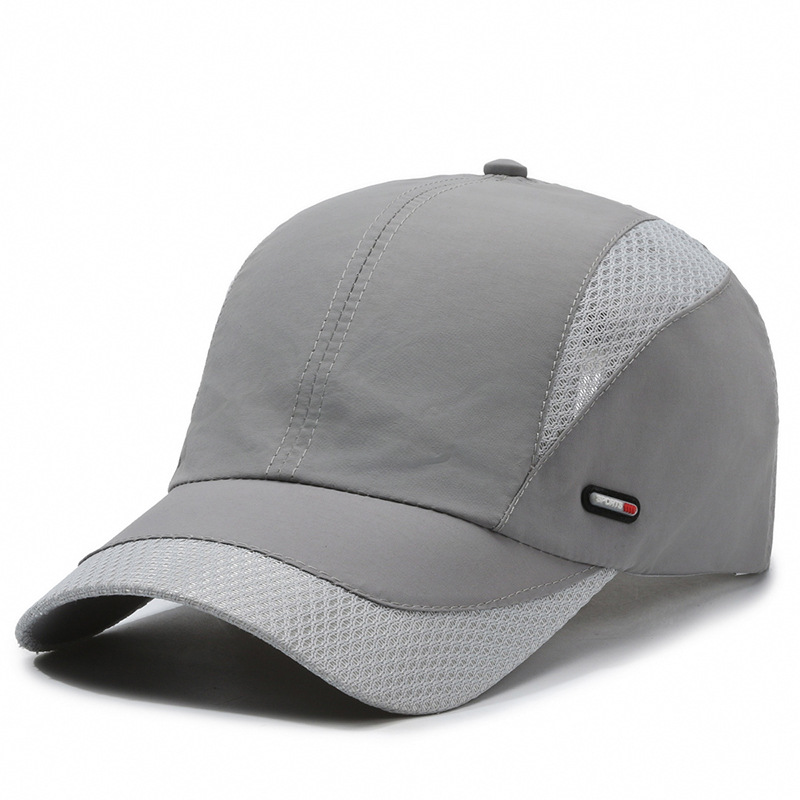 Sombrero de sol unisex para hombre, para deportes al aire libre, transpirable, de malla, de secado rápido, color liso y perforado._voghion.com
