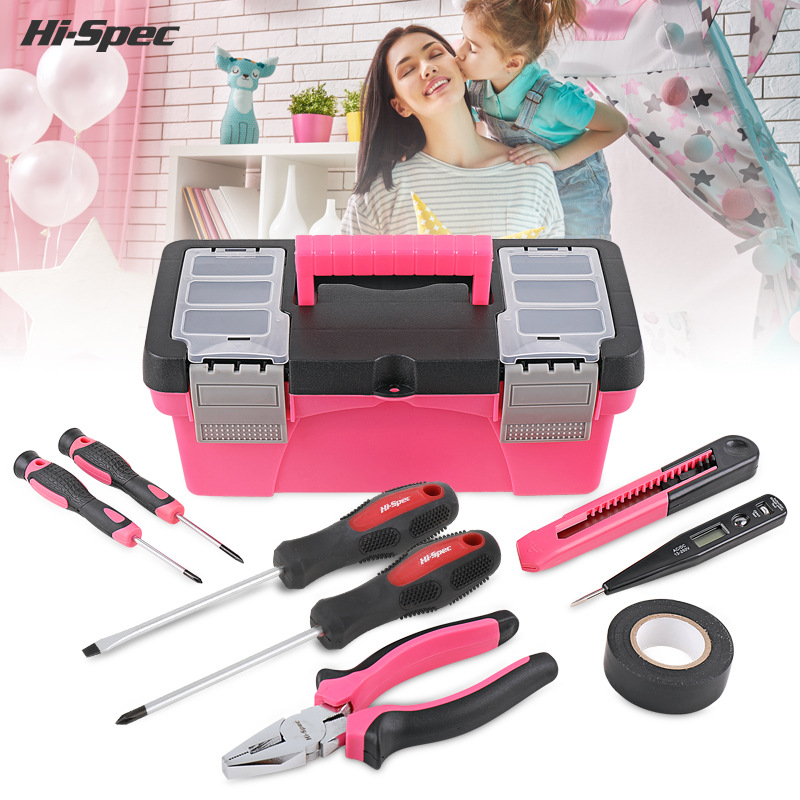 Hi-Spec 手提工具箱维修工具组合家用礼品五金工具套装电工收纳盒