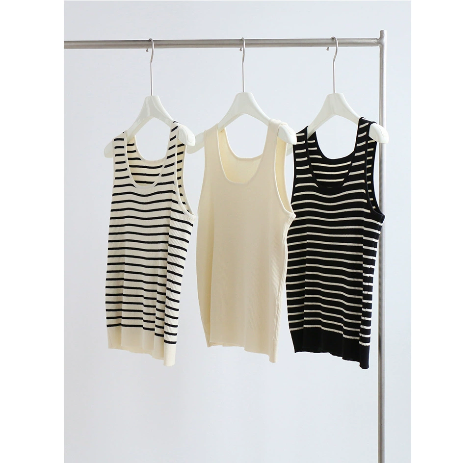 Летний вязаный жилет без рукавов из ледяного шелка с низким круглым вырезом и пуловером внутри, женский топ, корейский Повседневный тонкий, стройнящий, новинка