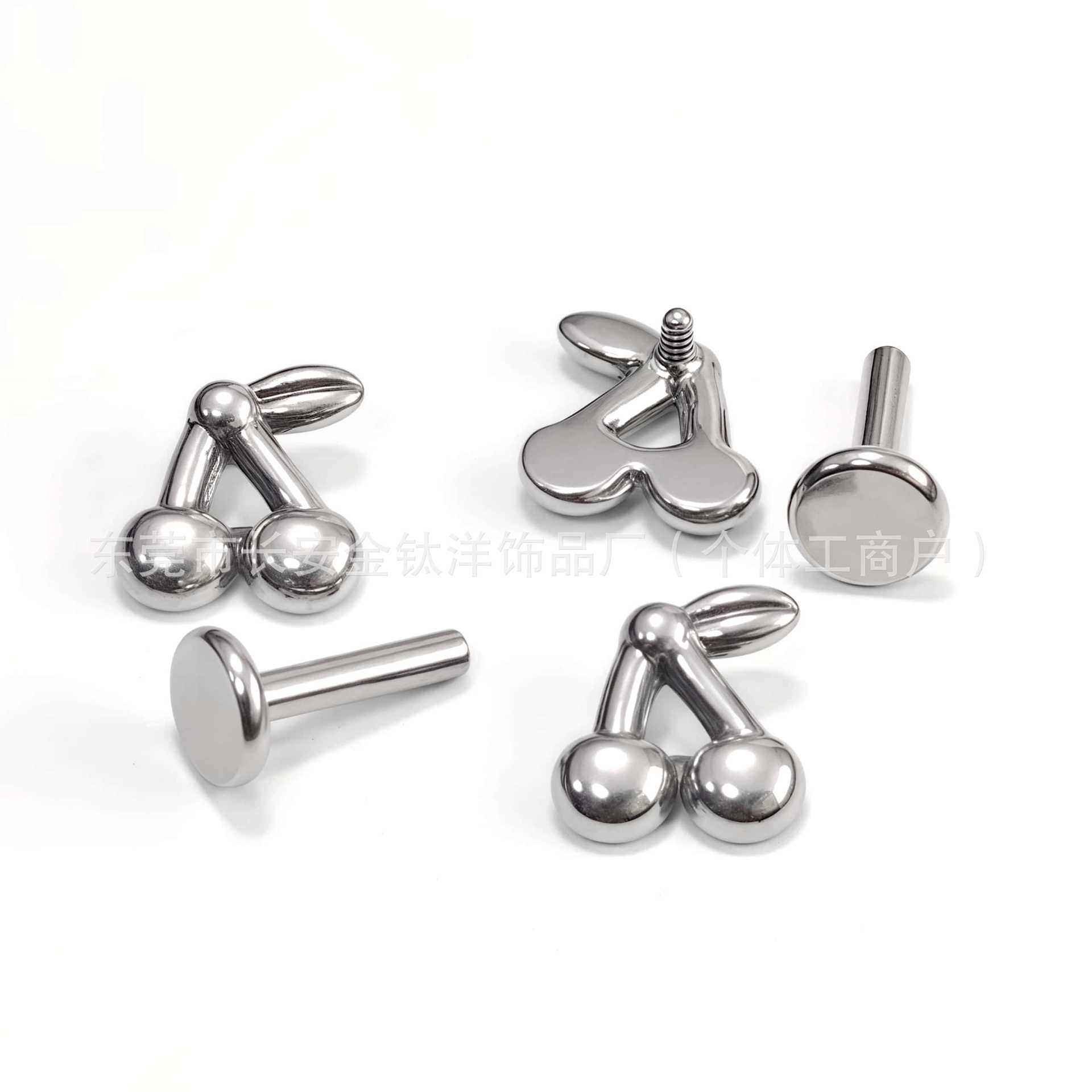 Pointed titanium steel lip stud product view