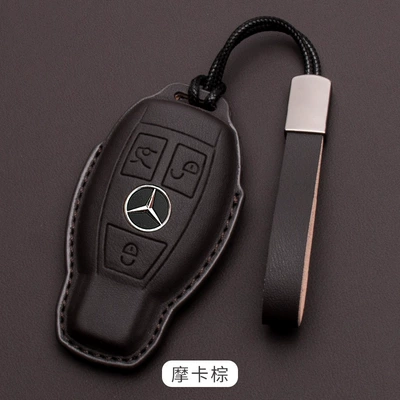 C260l gla glc300l buckle, Car key bag - mercedes-benz-model-b-napa-leather-leather-cord-mocha-brown