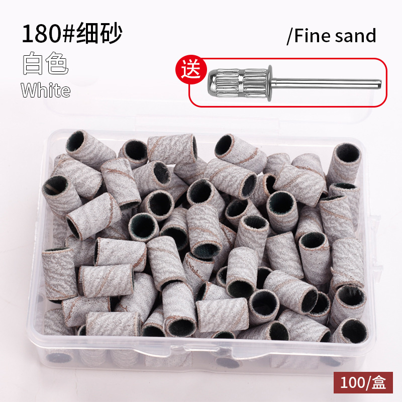 Amazon estilo caliente cabeza de lijado de uñas anillo de arena amoladora eléctrica anillo de arena de uñas caja de color funda de cojinete de montaje
