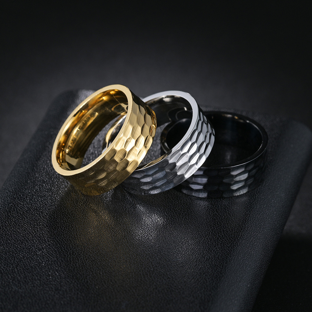 Rings Classification Fashion Solid Color 304 Stainless Steel Plating Gold Plated PVD Coated Unisex Rings Men Band Rings