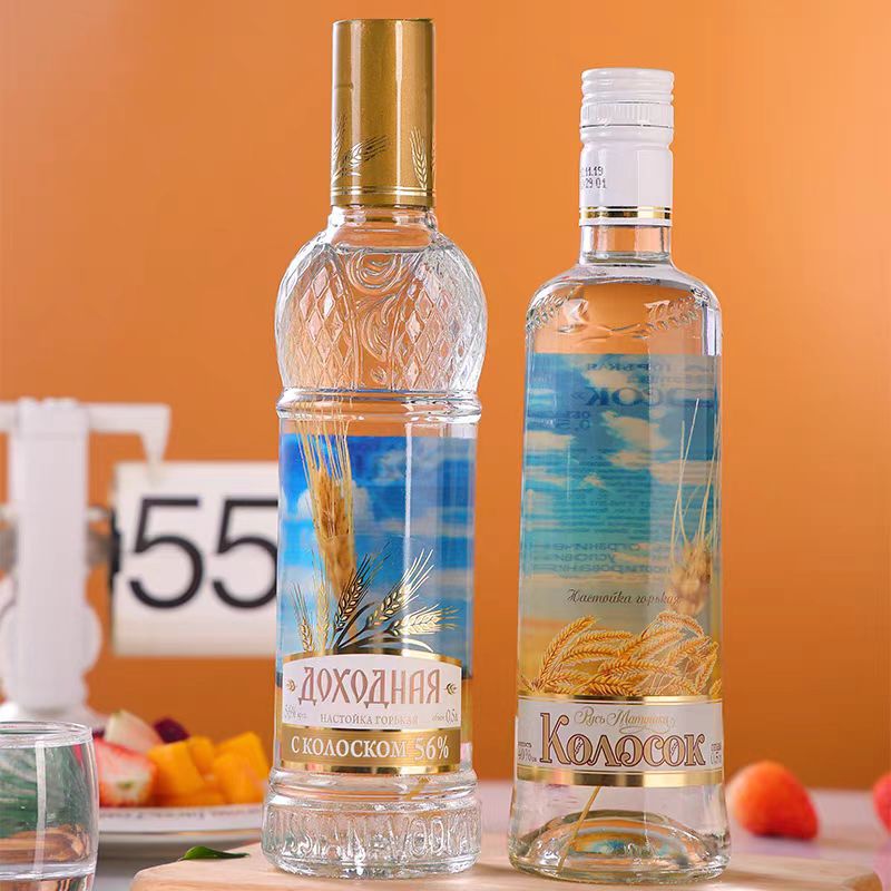 俄罗斯进口 56度 伏特加丰收麦穗牌小麦酒白酒麦穗酒500ml