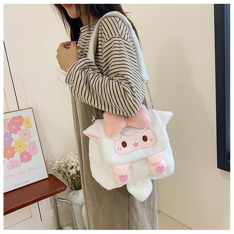 Cartoon bag, little lamb backpack, penguin doll bag, cute girl, school JK versatile backpack, ins Japanese schoolbag undefined