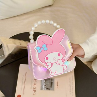 Cartoon Little Girl Shoulder Bag Colorful Kulomi Cute Children's Kindergarten Satchel Merlot Sweet Crossbody Bag