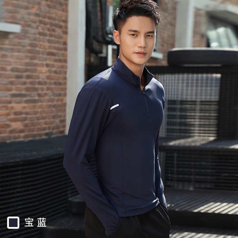 Fuente de fábrica de ropa de secado rápido para hombres al aire libre camiseta deportiva casual camiseta de manga larga camiseta polo ropa de fitness para hombres