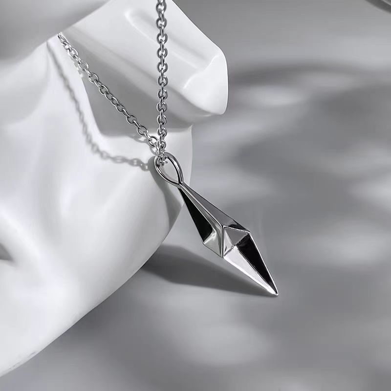 Six-pointed Star Titanium Steel Necklace For Men Geometric Design_voghion.com