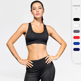 Women's Sports Bra Shock-Proof Wire-Free Yoga Fitness Bra Quick-Drying Breathable Running Bra Vest 2108