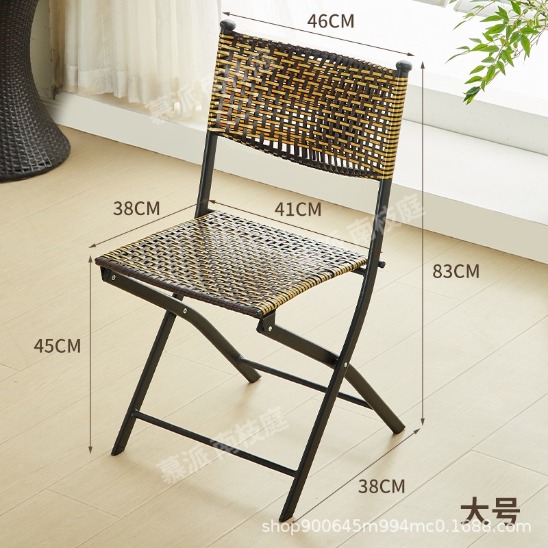 silla plegable de caña hecha a mano simple camping barbacoa al aire libre balcón sala de estar comodidad selección de mesa silla caña silla