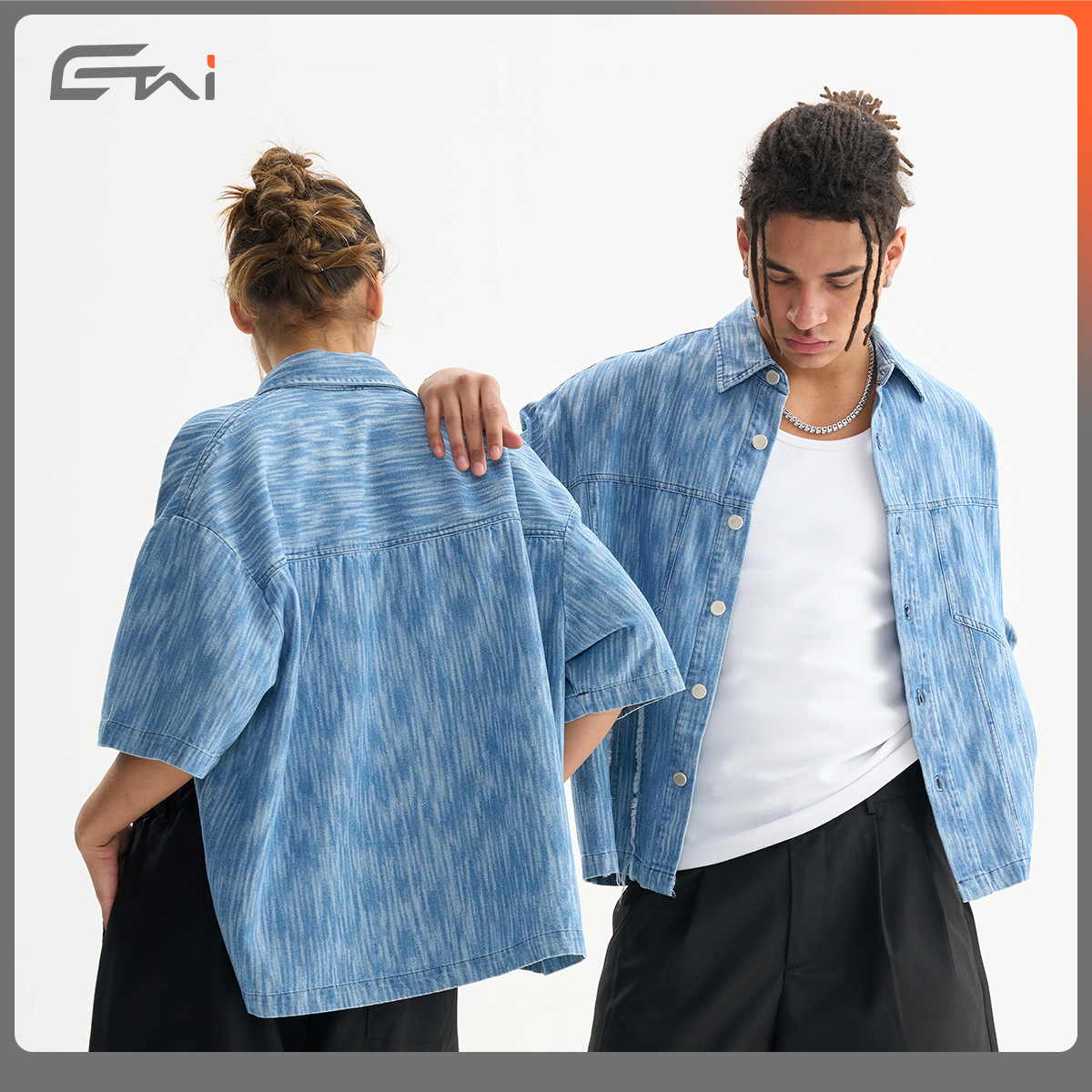 ETAI Hombre| Fashion Street Fashion Retro Jeans Old Man Short