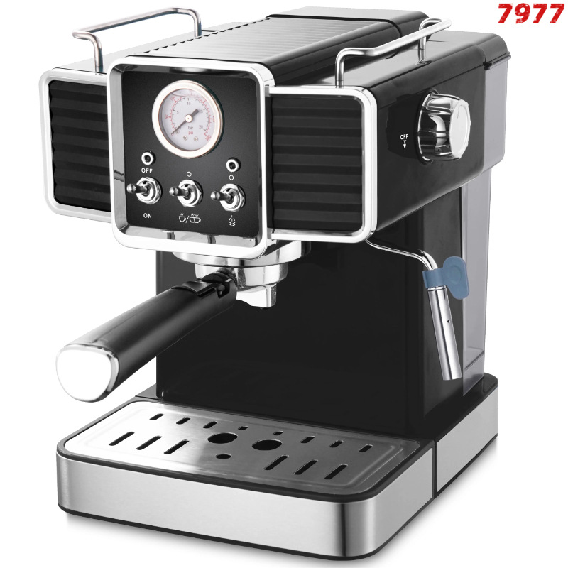 Máquina de café espresso de 20 bar con palanca de maniobra de manómetro Máquina de café de presión de bomba