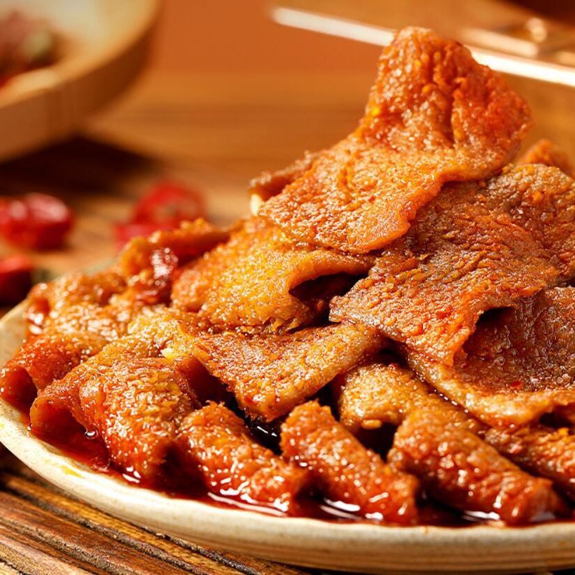 良品鋪子火鍋素毛肚105g袋裝開袋即食魔芋爽麻辣小吃獨立小包零食