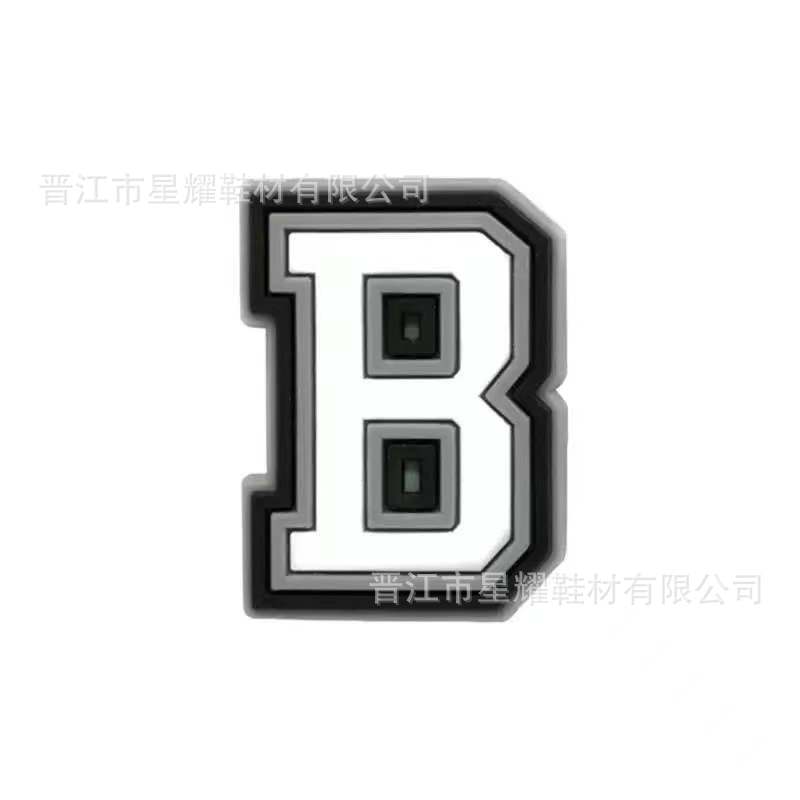 En stock agujero zapatos accesorios PVC plástico gota zapato flor zapato hebilla zapato decoración carta número 37 correa de muñeca hebilla decorativa flor