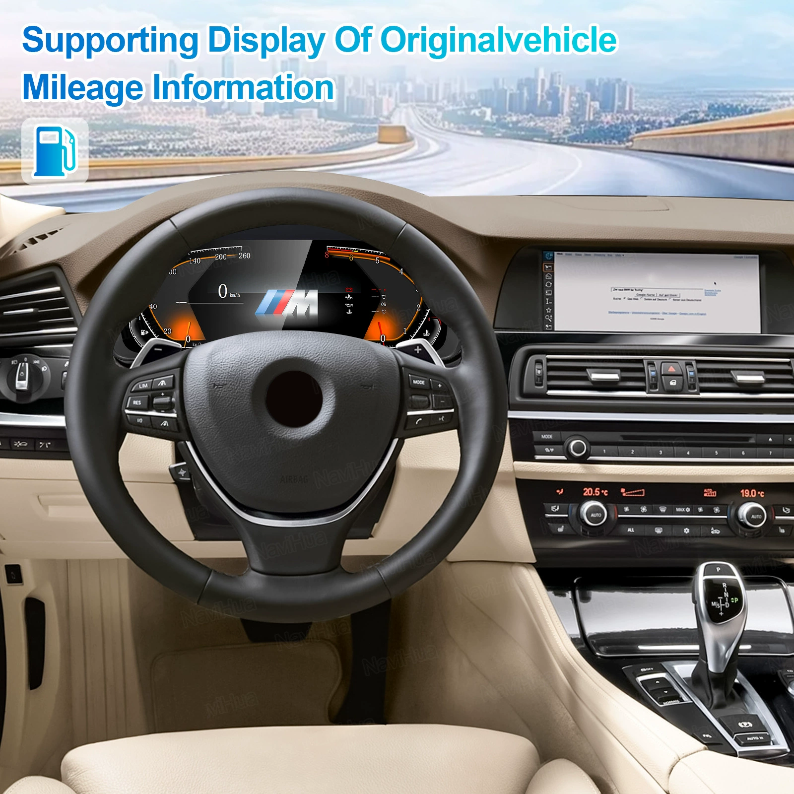 Подходит для BMW F10/F11/F18 с ЖК-панелью приборов, функцией CarPlay, возможностью подключения мобильного телефона, 7 вариантов пользовательского интерфейса.