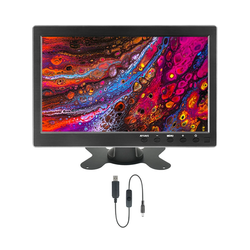 10,1-дюймовый автомобильный монитор с функциями USB/HDMI/VGA/AV, автомобильный ЖК-монитор высокой чёткости
